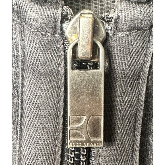 Hugo Boss Orange Mens Full Zip Sweatshirt Jacket Cargo Work Wear Grey Size Large - Picture 8 of 16